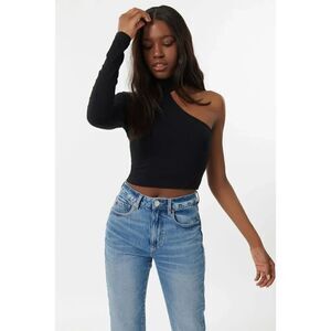 Garage One Shoulder Black Top Size Xs